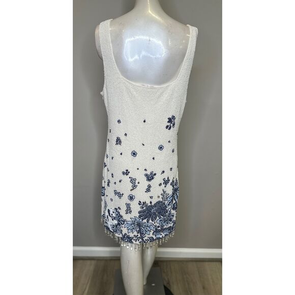 NWT STAUD Square Neck Crystal Fringe Le Sable Mini Dress Size XL $995 - Picture 6 of 9